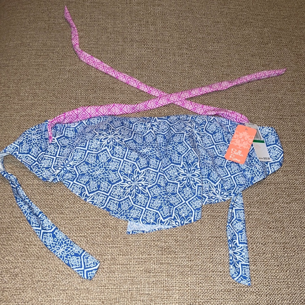 Bella Fiore ruffle bikini top NWT